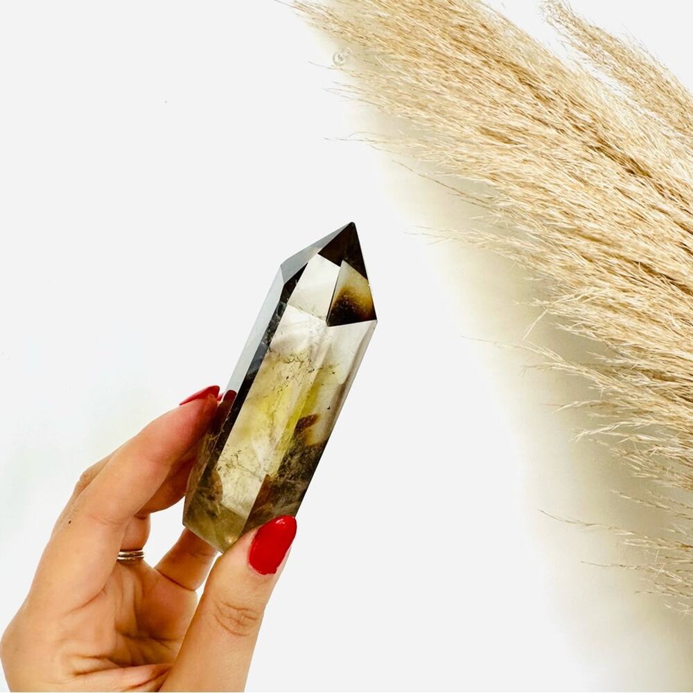 Citrine Polished Genuine 4” Crystal Point Boho Gypsy Meditation Yoga Gemstone